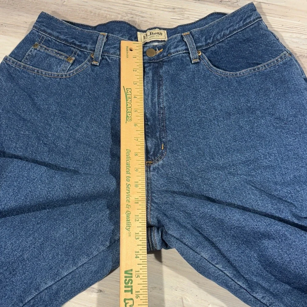 VTG LL Bean Jeans Women's 16 Red Flannel Lined Cozy Outdoor Barn Chore